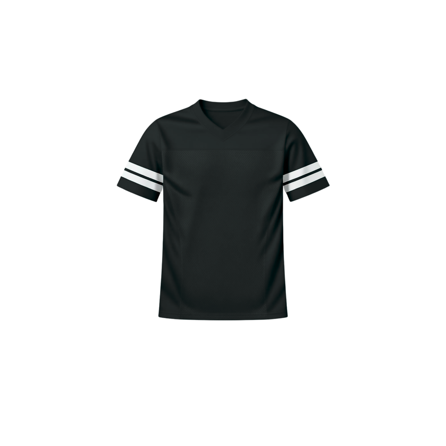 Youth Football Jersey – Fan-Style Mesh with Sublimated Stripes
